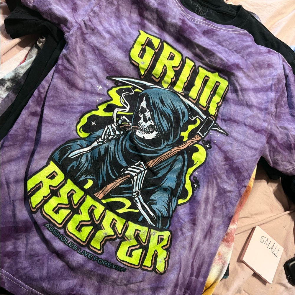 Grim Reefer Women's Purple Short Sleeve Tee - Picture 1 of 3